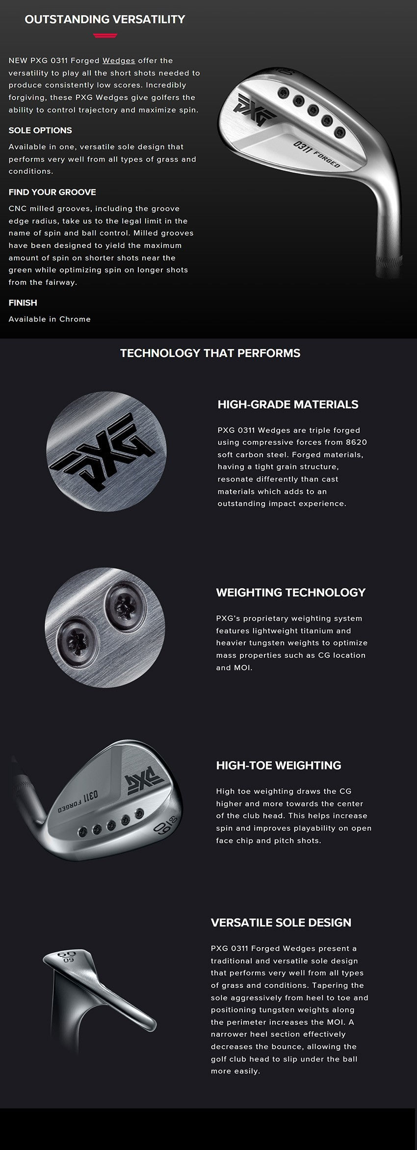 PXG 0311 Forged Chrome Steel Wedge