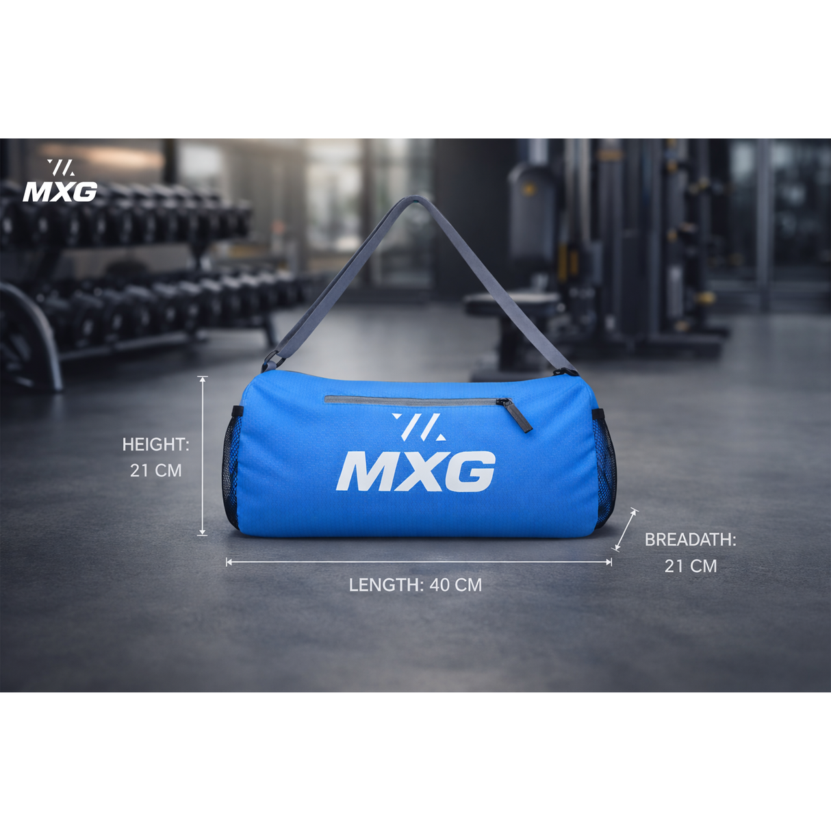 MXG FitGo X 20L Gym Bag for Men & Women | Durable Polyester Duffle Bag for Gym, Workout, Sports & Travel - Image 9 | KIBI SPORTS