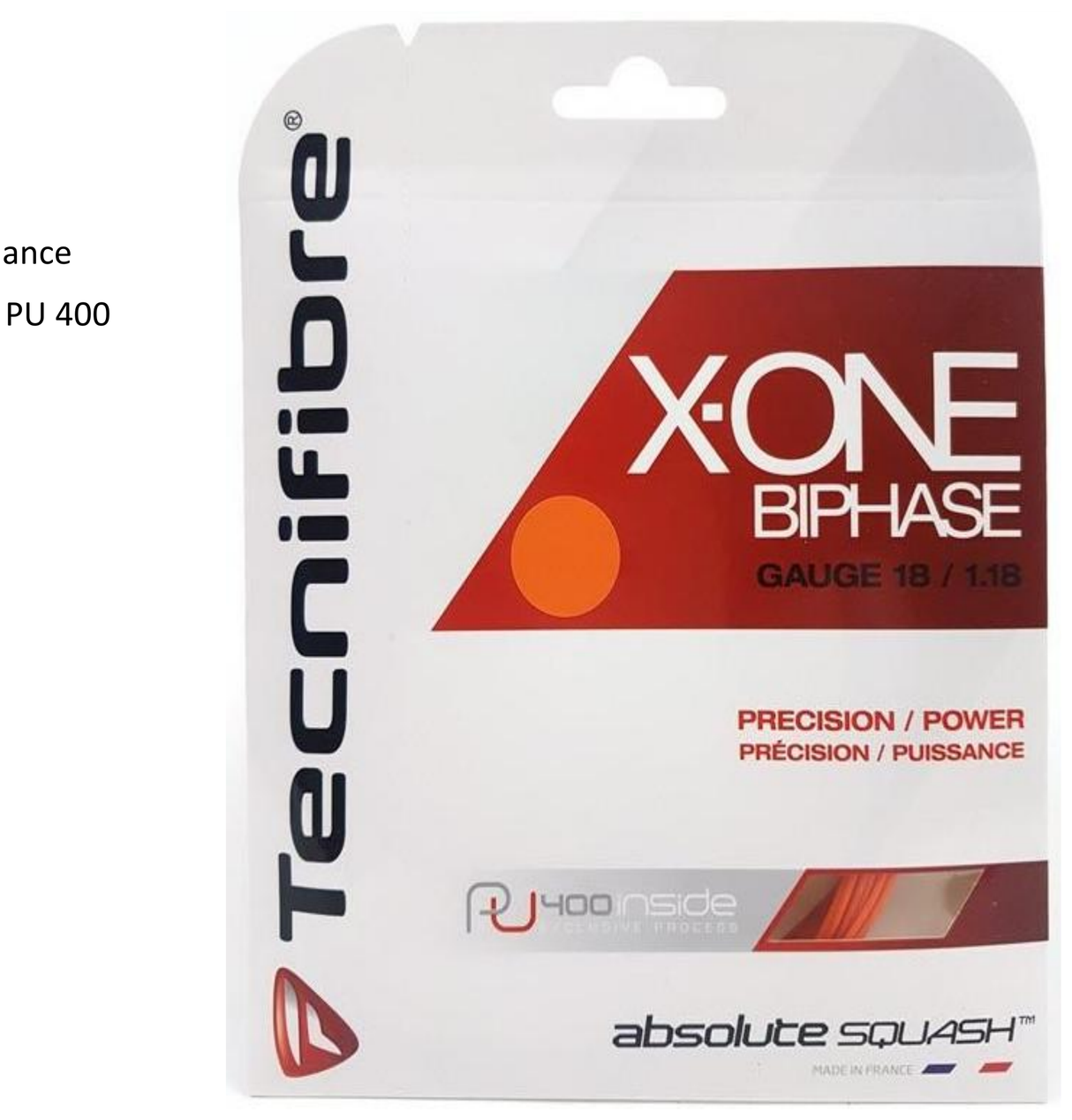 Tecnifibre X-One Biphase 18 Squash String Set - Orange