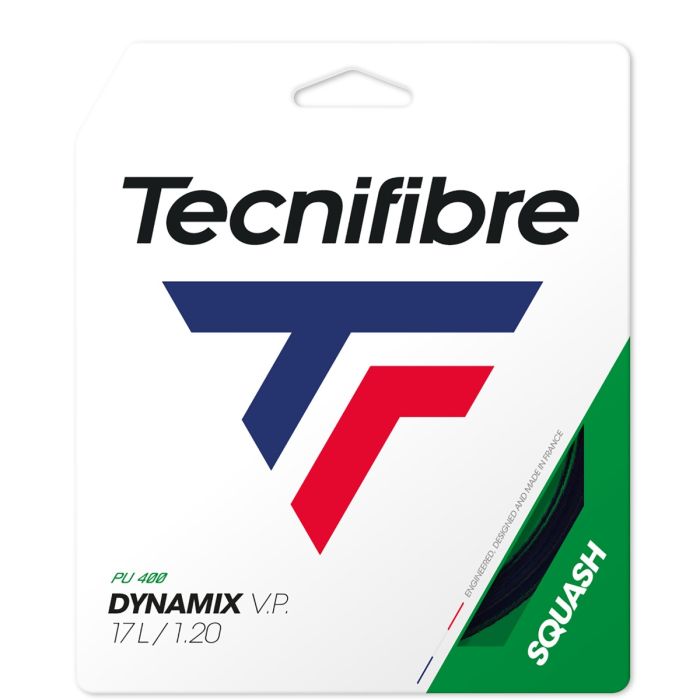 Tecnifibre Dynamix VP 17L Squash String Set - Black | Kibi Sports Tecnifibre