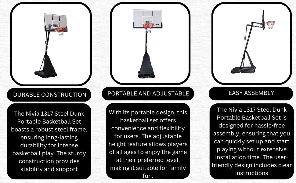 Nivia Pro Dunk Portable Basketball Set
