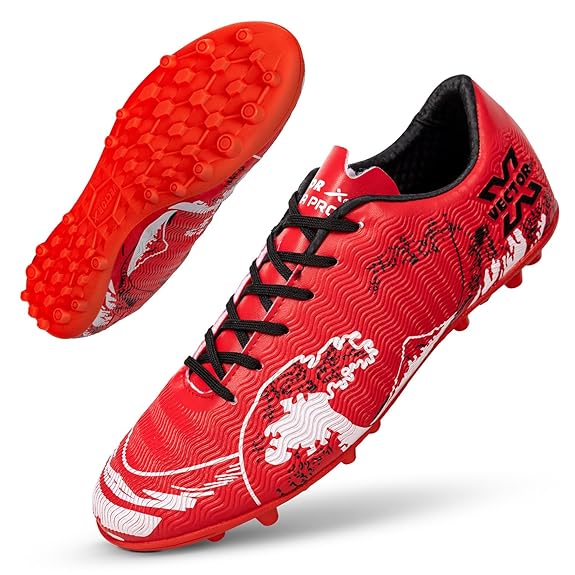 Vector X ACURA PRO High-Performance Turf Shoe Fully Embossed Synthetic Upper|TPU sole Football Shoes For Men