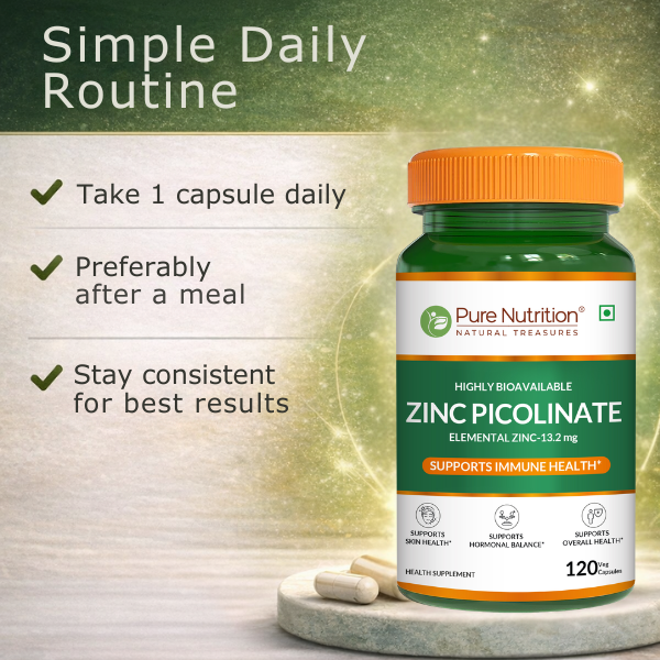 Zinc Picolinate 13.2mg High Absorption | Immunity & Skin Support