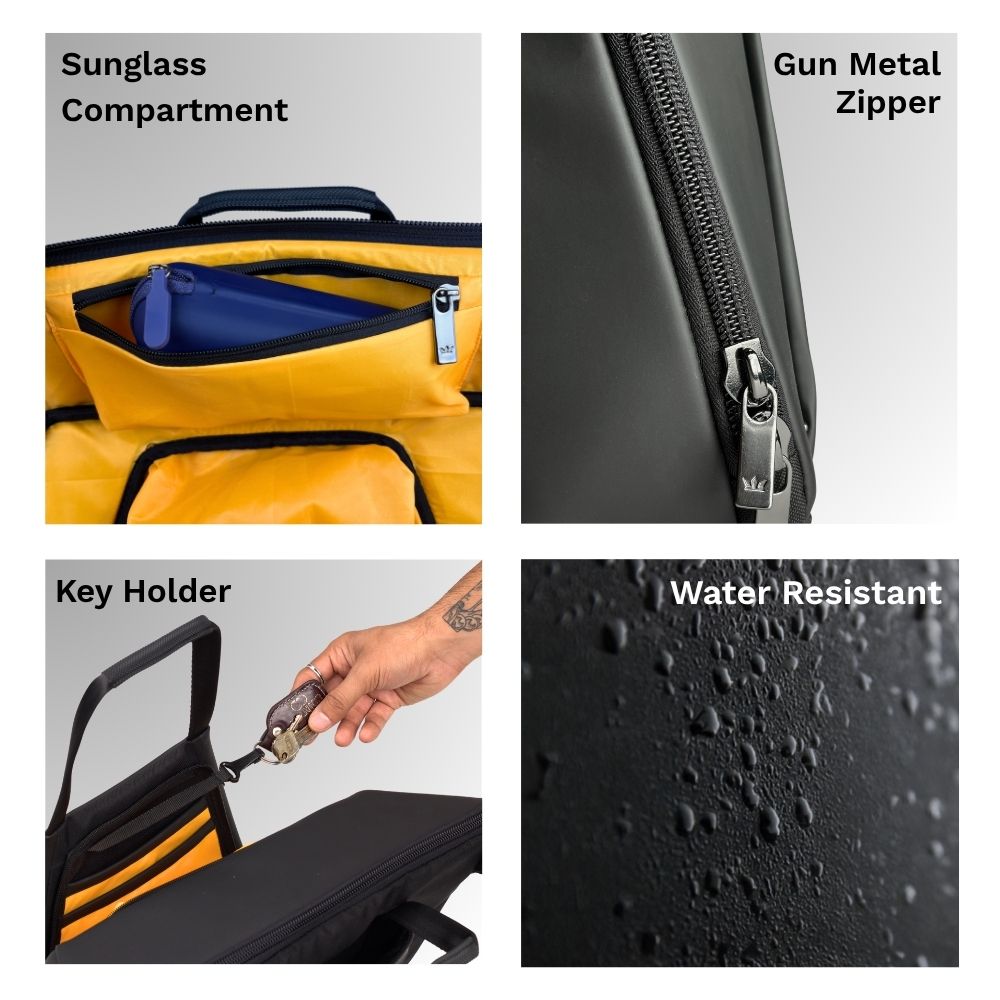 Ghost ZED Business Laptop Messenger Bag – 16L Sling for Men & Women | Fits 15.6” Laptop | Water-Resistant | Office, Work & Travel Companion