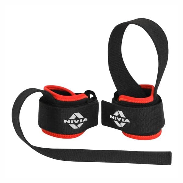 NIVIA Weight Lifting - Bar Strap , Gym Supports, For Support & Stability Available in XS | S | M | L | XL & Black / Red Color , Used for Training, Gym & Fitness