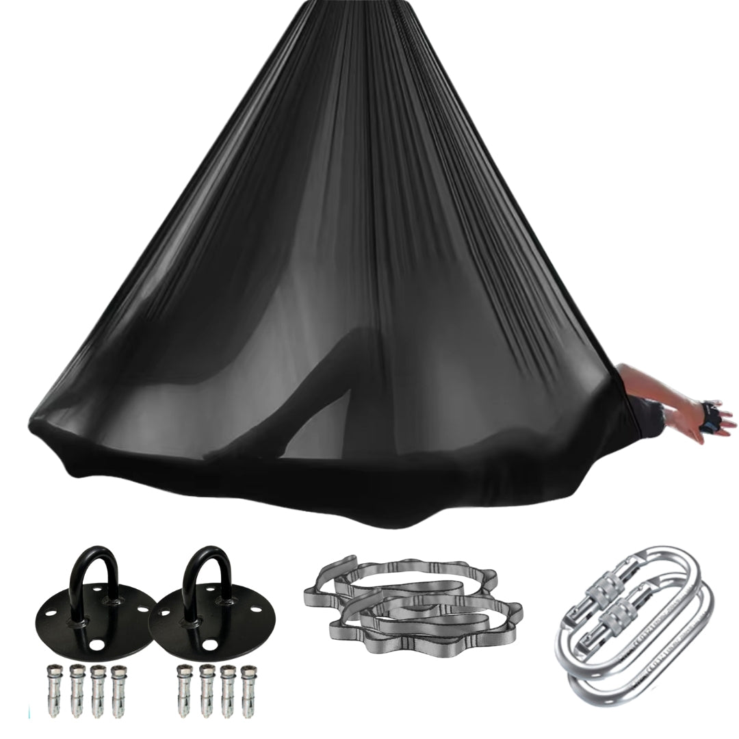 Premium Aerial Yoga hammock – Black