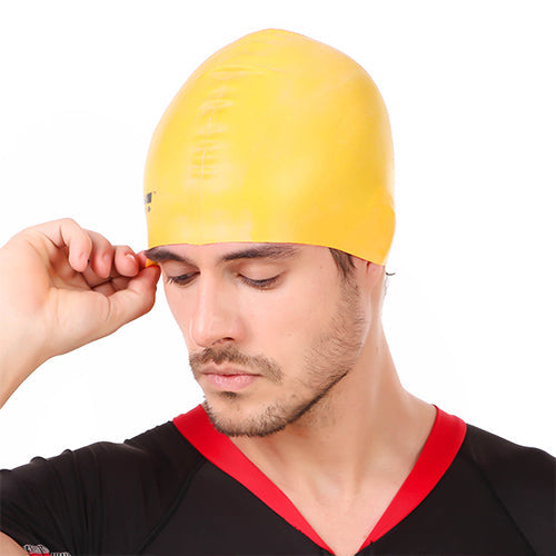 Viva Swimming Silicone Swimming Cap Unisex Soft Waterproof Swimming Pool Head Cap Water Sports Long Hair for Children Kids Boys Girls of All Age (Universal Size, Multicolour)