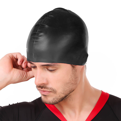 Viva Swimming Silicone Swimming Cap Unisex Soft Waterproof Swimming Pool Head Cap Water Sports Long Hair for Children Kids Boys Girls of All Age (Universal Size, Multicolour)