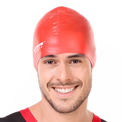 Viva Swimming Silicone Swimming Cap Unisex Soft Waterproof Swimming Pool Head Cap Water Sports Long Hair for Children Kids Boys Girls of All Age (Universal Size, Multicolour)