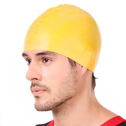 Viva Swimming Silicone Swimming Cap Unisex Soft Waterproof Swimming Pool Head Cap Water Sports Long Hair for Children Kids Boys Girls of All Age (Universal Size, Multicolour)