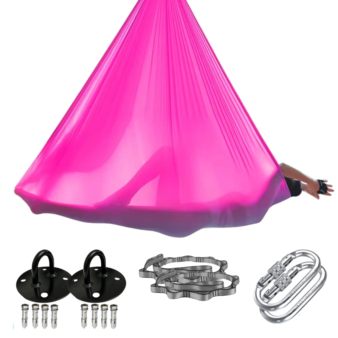 Premium Aerial Yoga hammock – Pink