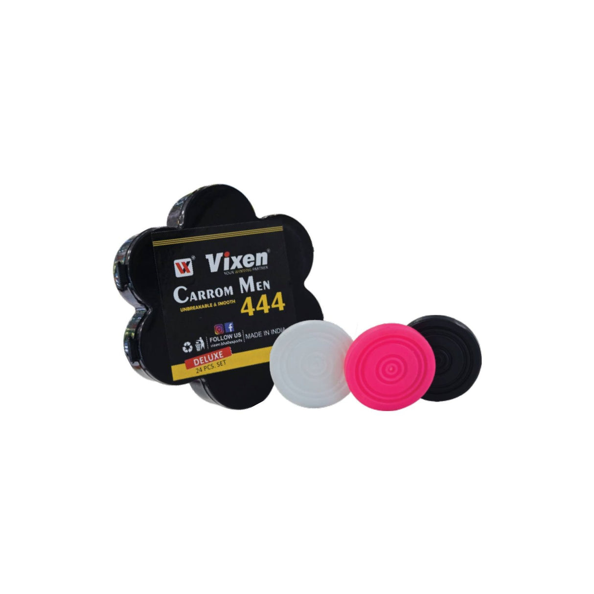 VIXEN CARROM MEN VX 444 PLASTIC (4MM)