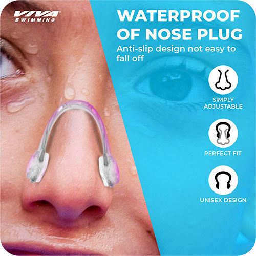 Viva Swimming Combo 616 Swimming Goggles & Swimming Cap, 2 Ear Plug With Nose Clip Swimming Kit Anti-Fog, UV Protection For Adults, Boys, Men
