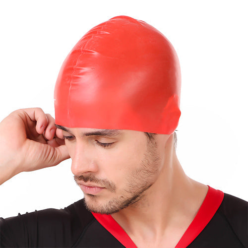 Viva Swimming Silicone Swimming Cap Unisex Soft Waterproof Swimming Pool Head Cap Water Sports Long Hair for Children Kids Boys Girls of All Age (Universal Size, Multicolour)