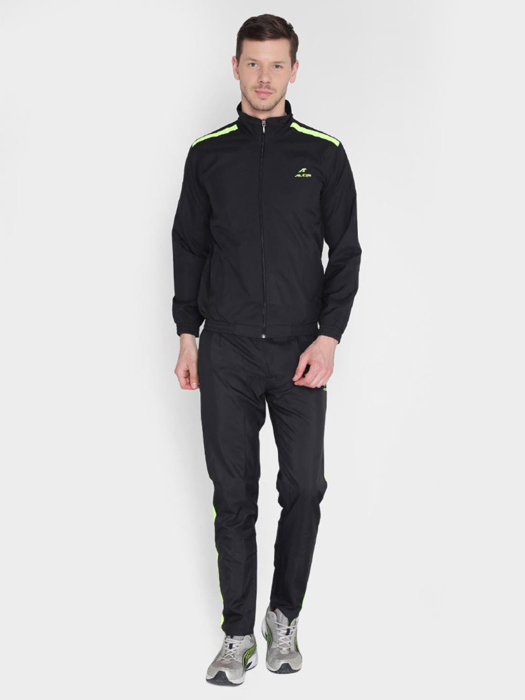 Alcis Mens Solid Black Tracksuit 164MTS252
