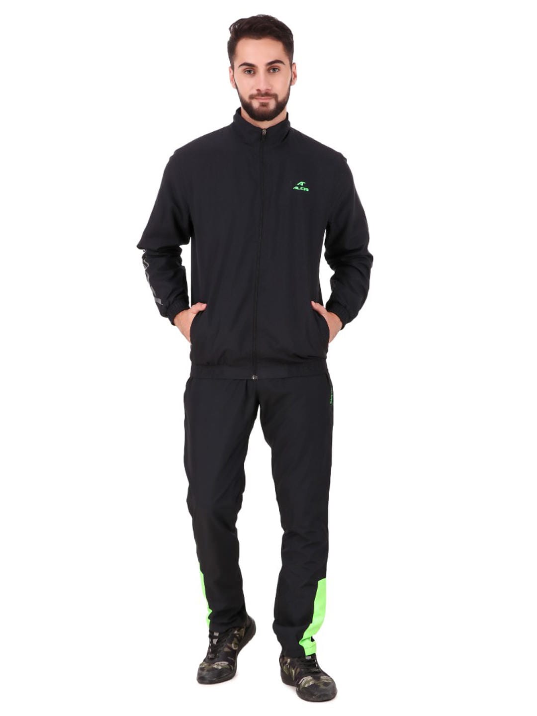 Alcis Mens Printed Black Track Suit 167MTS258