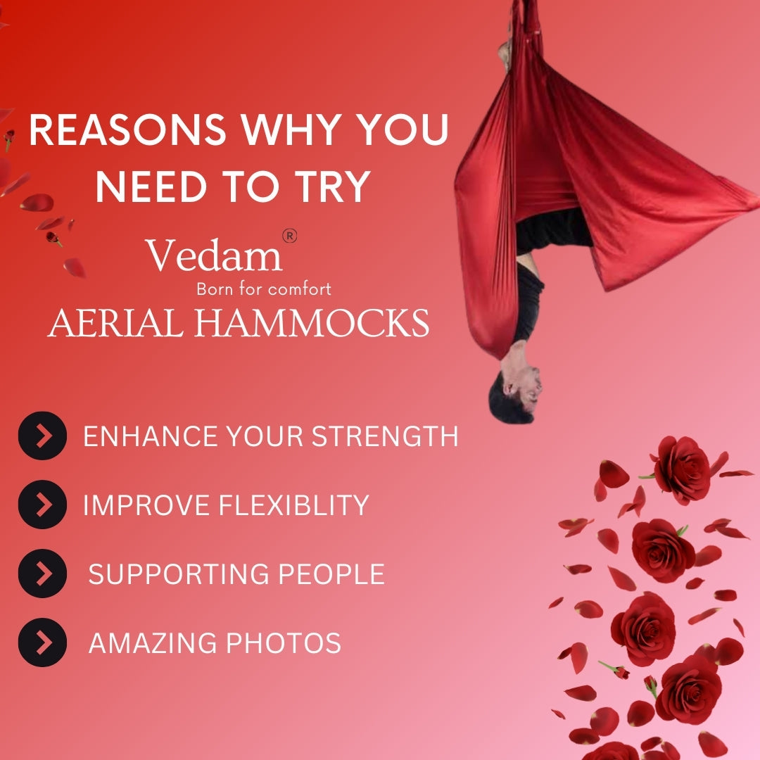 Premium Aerial Yoga hammock – Red