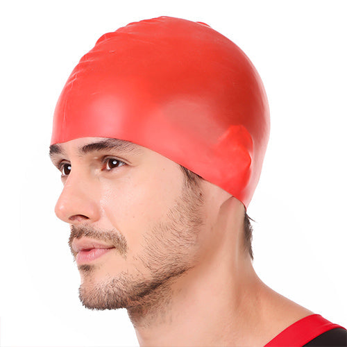 Viva Swimming Silicone Swimming Cap Unisex Soft Waterproof Swimming Pool Head Cap Water Sports Long Hair for Children Kids Boys Girls of All Age (Universal Size, Multicolour)