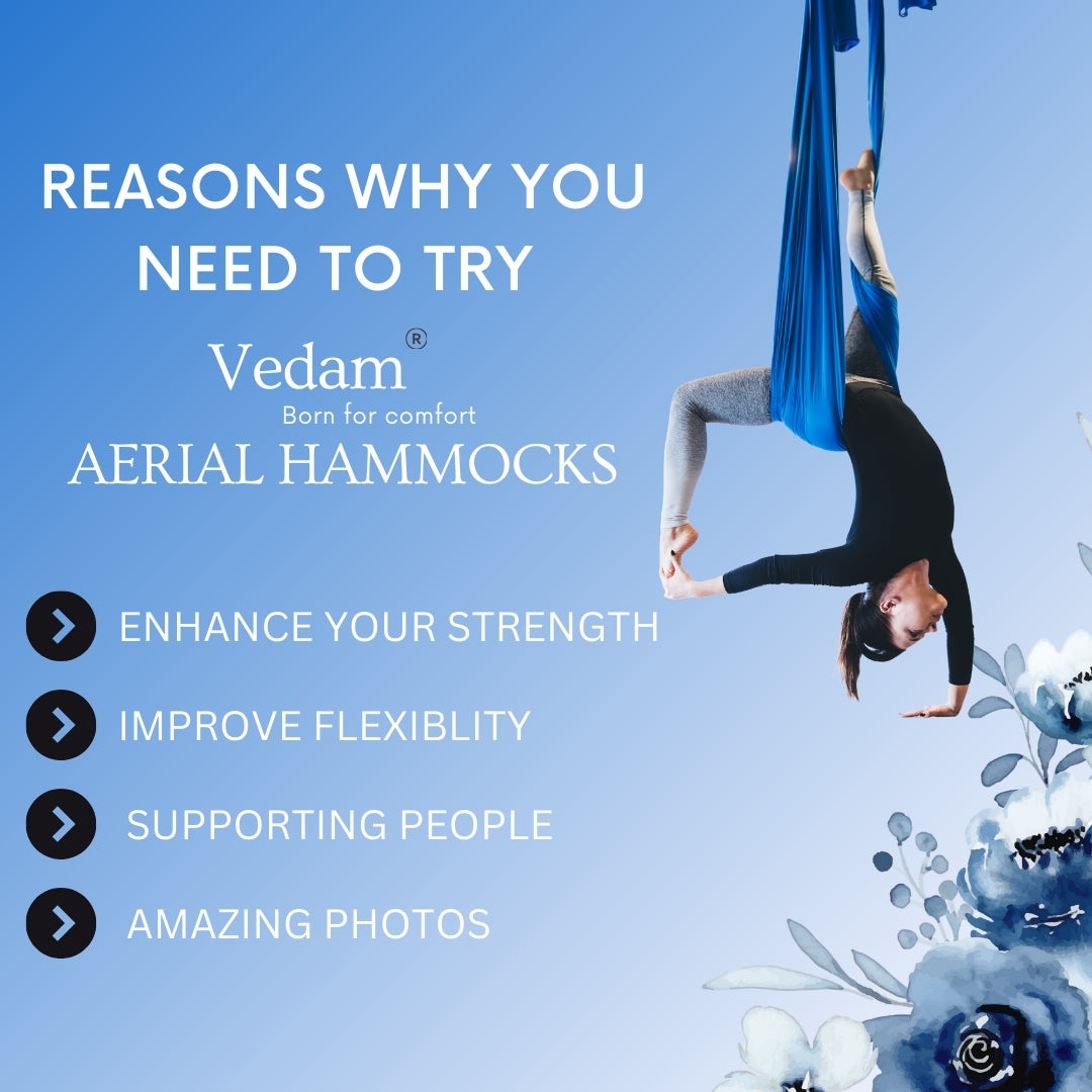 Premium 12 mtr Aerial Yoga hammock – Royal Blue