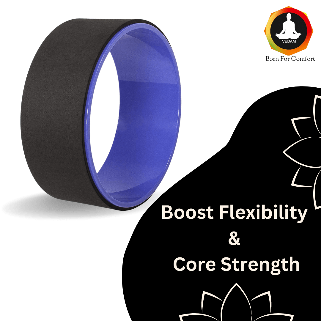 Vedam Yoga Wheel 13 x 5.5 in (Purple/black)