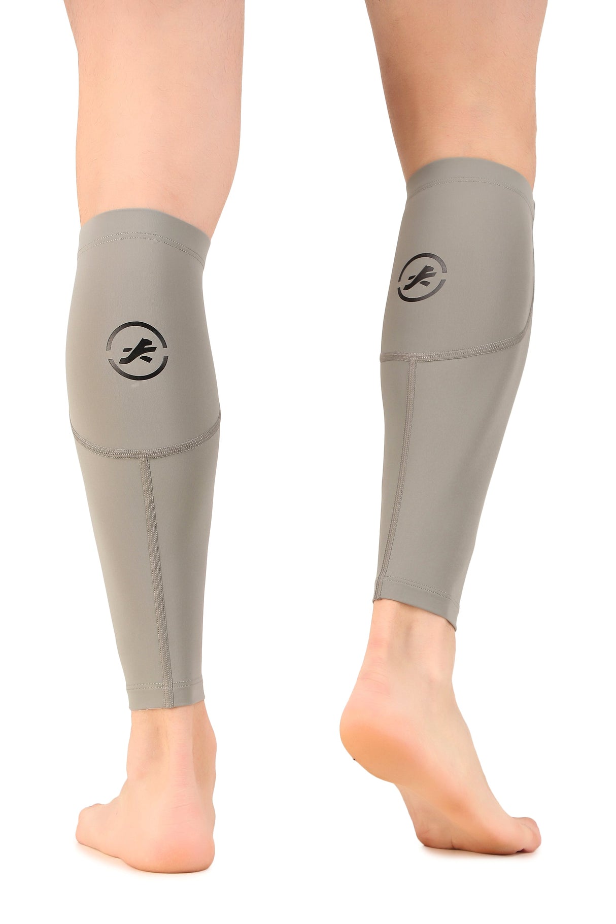 Nylon Compression Calf Sleeves (Light Grey)