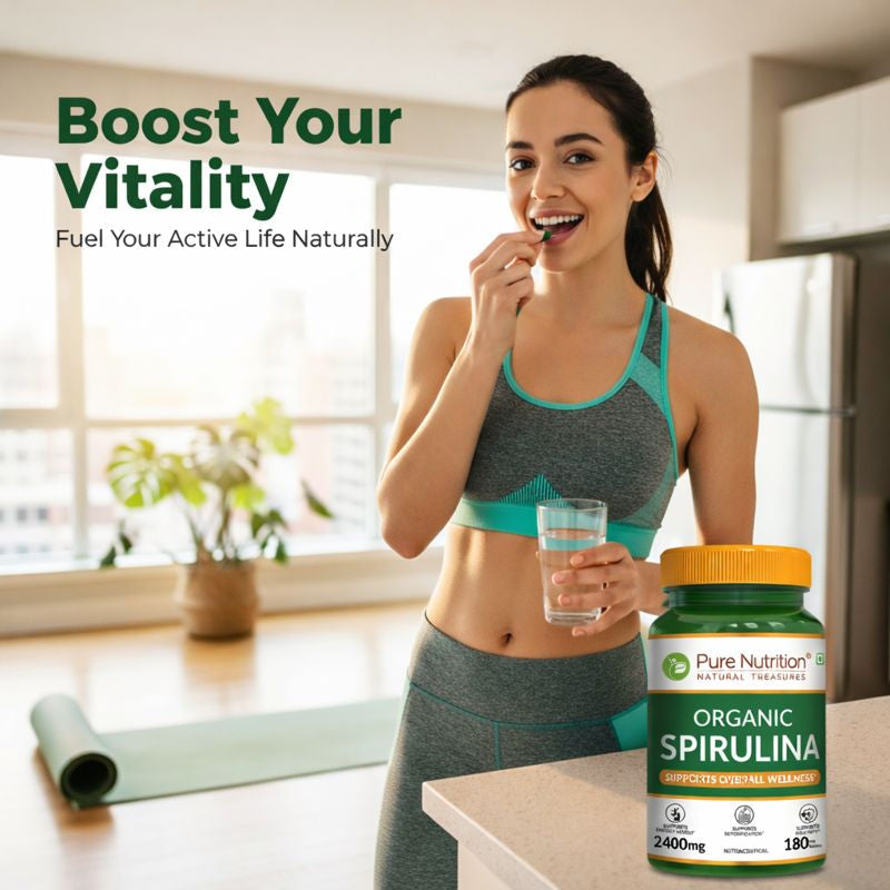 Spirulina Vegetarian Tablets 180 Count | Immunity, Energy & Superfood Nutrition