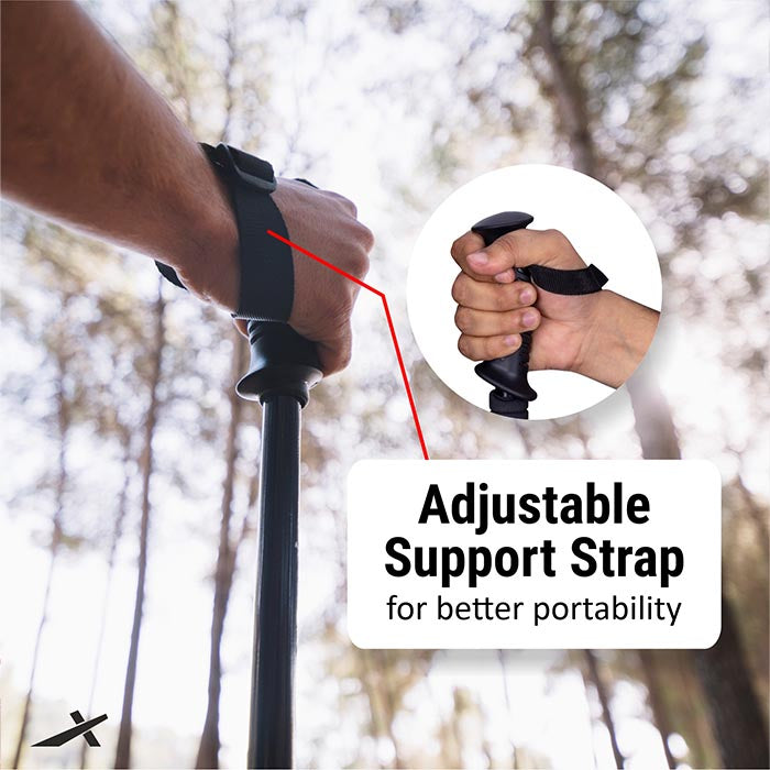 Vector X Trekking Poles Shock Absorbing Adjustable Hiking or Walking Sticks for Hiking Collapsible Strong,Lightweight Walking Pole, All Terrain Accessories and Carry Bag