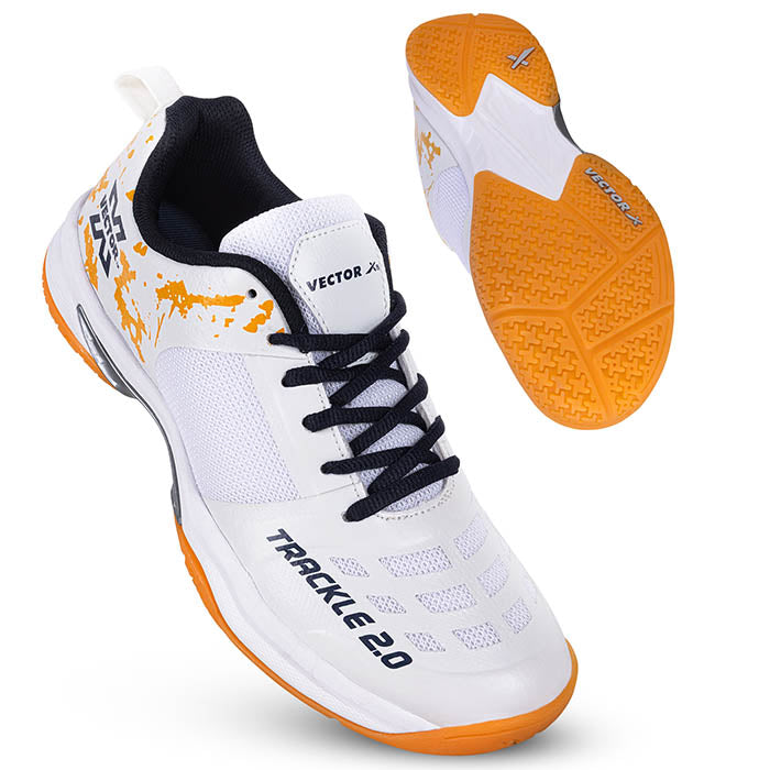 Vector X Trackle 2.0 Unisex Badminton Shoes|Indoor Outdoor Court Sneaker|Breathable Mesh with TPU Fusing Upper + Rubber Outsole for superior grip|Boots for Men Women Adult Youth