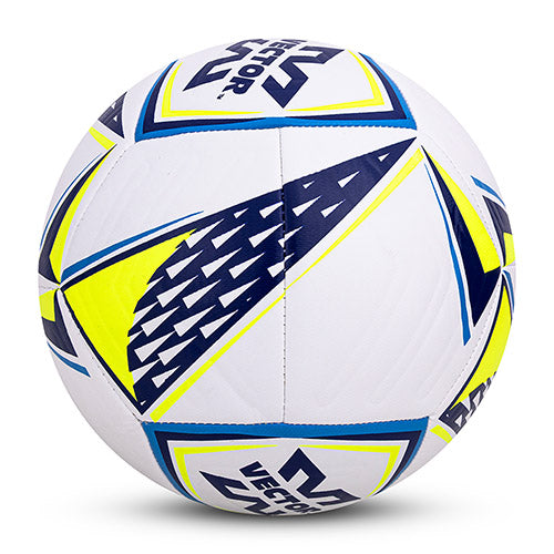 Vector X THRILL 16 Panel EMBOSSED TPU + SR Bladder Machine Stitched Ball|Ideal For Ground, Grass, & Artificial Turf Surface|Match|Training|Practice Soccer Football For Men, Adult, Boys above 15+ Age Size 5