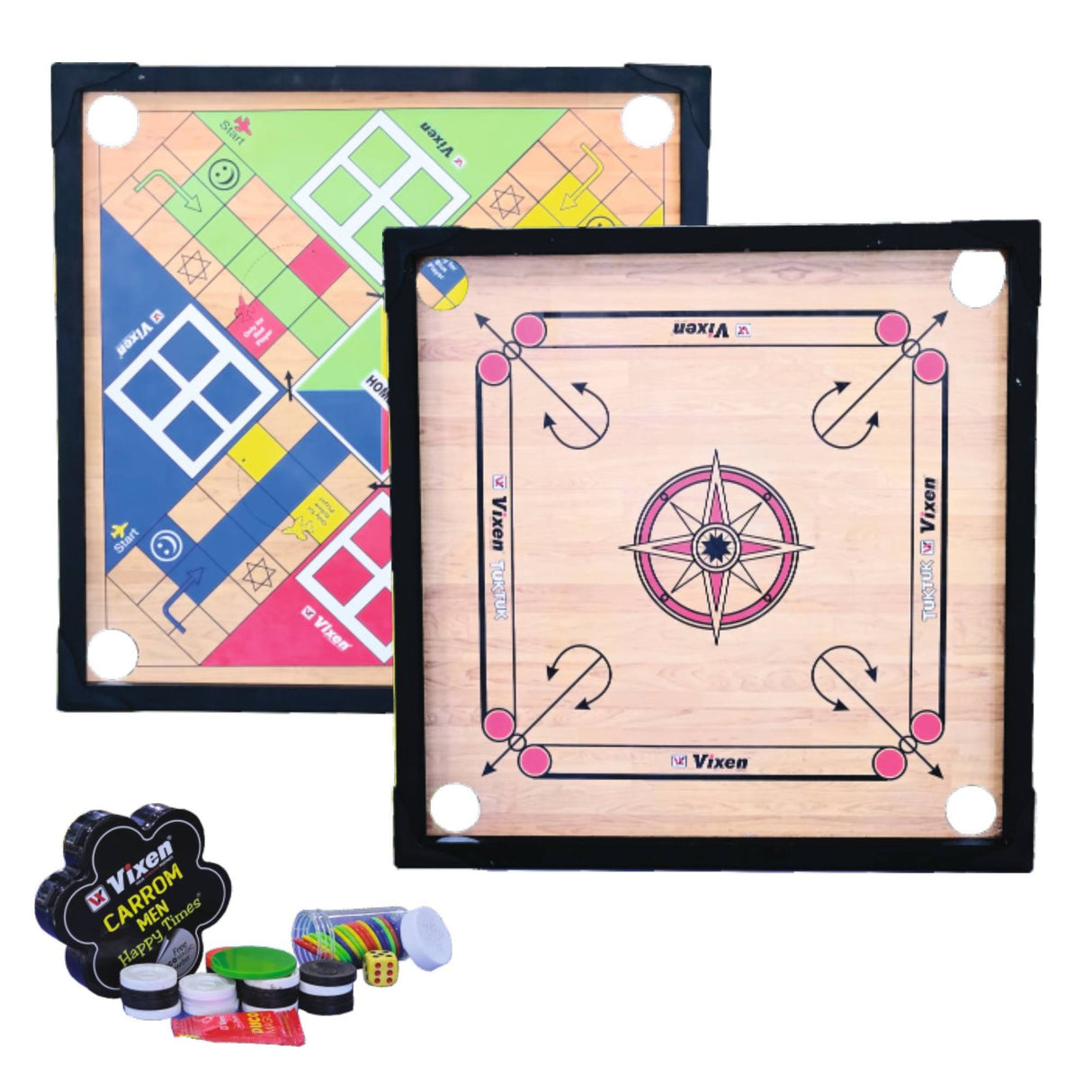VIXEN CARROM BOARD YOYO WITH LUDO 18″