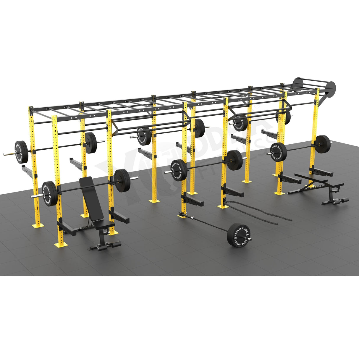 Freestanding CrossFit Rig - 24 Ft with Monkey Bar