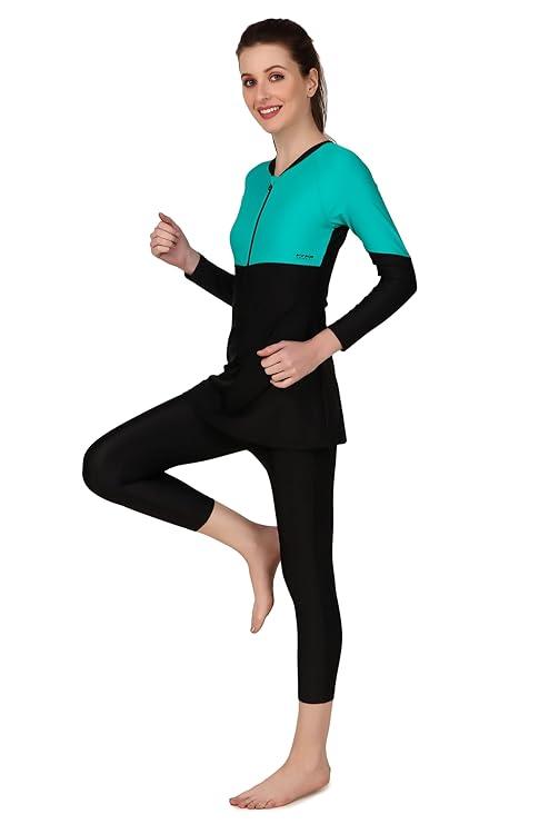 VIVA SWIMMING OWSD-333 Female 3/4 Swim Dress I Womens Swimming Costume I Swimwear for Women I One-Piece Swimsuits I Swimsuit for Women