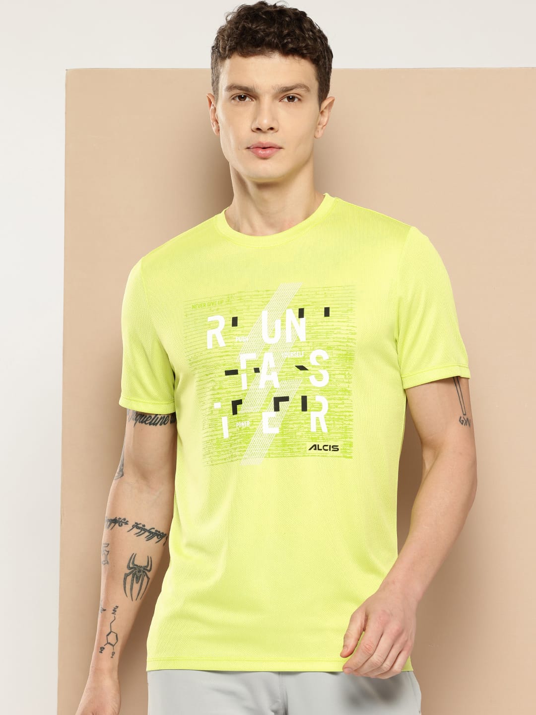 Alcis Men's Typography Printed T-shirt
