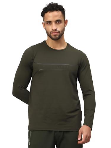 Vector X Mens Full Sleeve Round Neck Jersey/ t-shirt For Fitness Training (Silver, XXL)