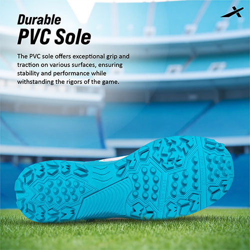 Vector X Bouncer 2.0 Cricket Shoes for Men's - Fast Strap Sporty Synthetic Breathable Upper with Ventilation Holes|PVC Sole Stud, Lightweight, Comfortable & Durable Shoe for All Rounder Performance