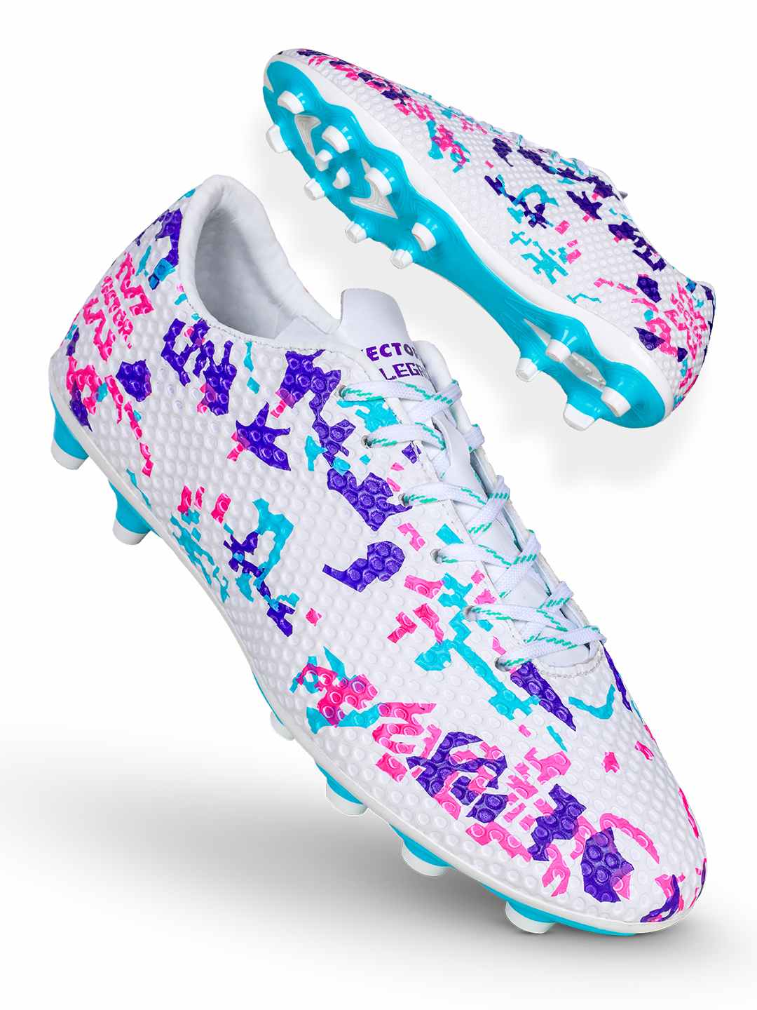 Vector X legacy 3D Texture Imported TPU Fusing Upper with Electroplating Sole Football Shoes