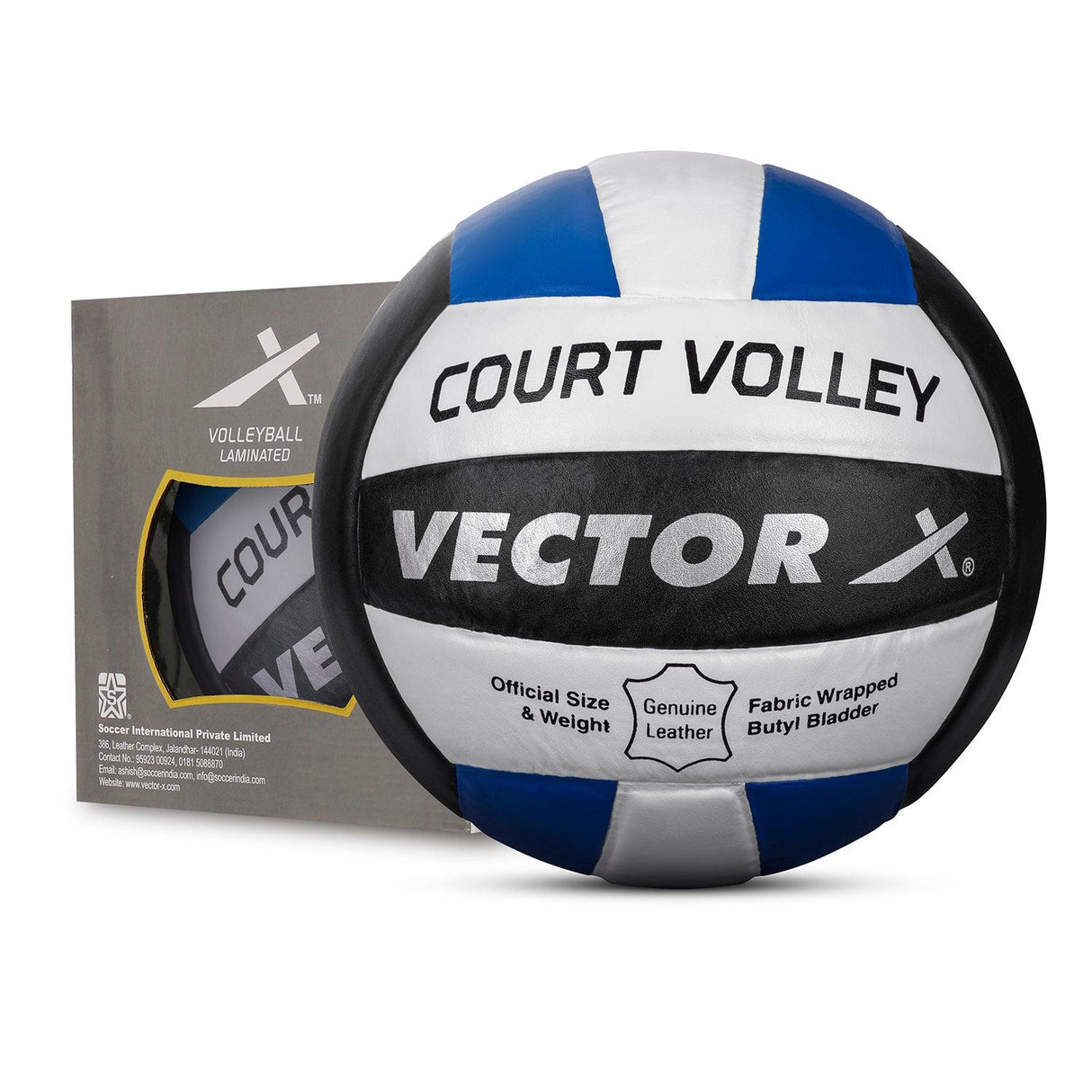 Vector X Court Volley 18 Panels Pu Pasted Volleyball - Size: 4(Pack of 1)