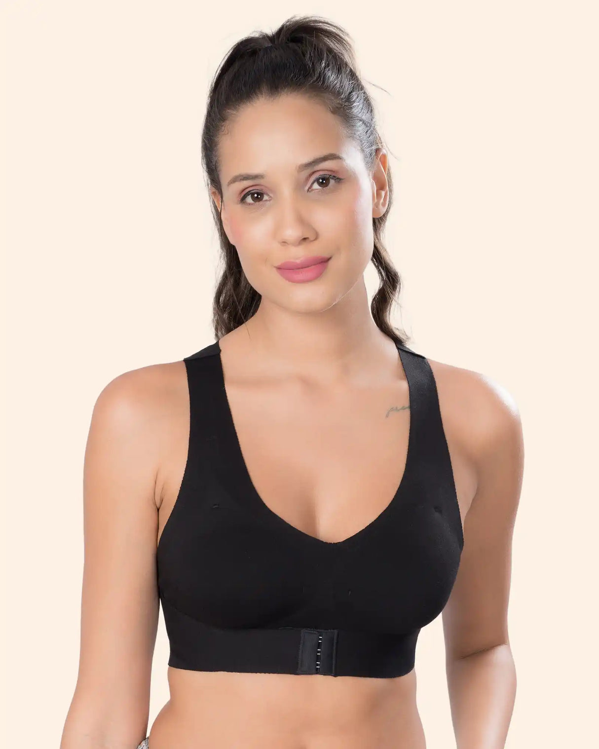 Tweens Invisi-Fit Cotton Bonded Seamless Padded Sports Bra for Girls - Invisible Support & Comfort