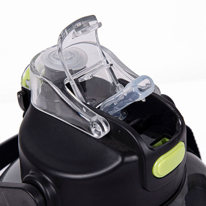Vector X 1 Day 1 Bottle Gallon Plastic Large 3 Ltr Water Jug- with Time Marker|Non Slip Handle|Strong and Adjustable Strap|Durable Carry Handle| Reusable Gym Sports Outdoor|BPA-Free, Unbreakable, Freezer Safe (Black)