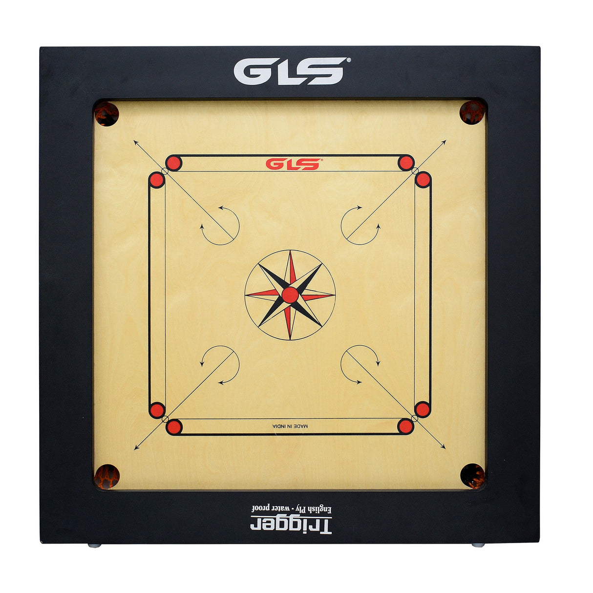 GLS Trigger English Birch Ply Carrom Board