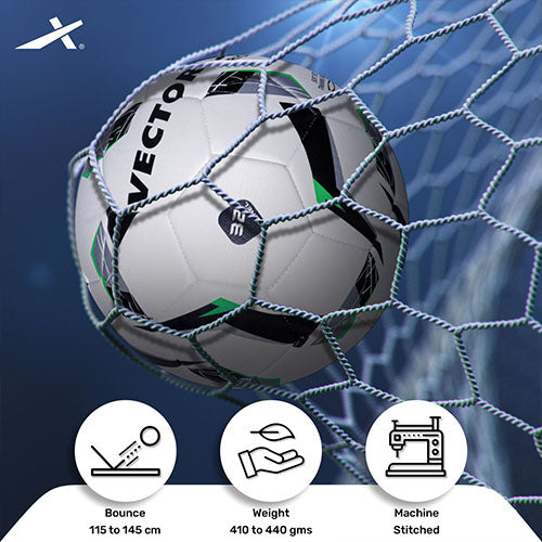 Vector X Orion TPU with SR Bladder Machine Stitched Indoor Outdoor Water-Resistant Football + Pump + Free Air Needle, Suitable for Match and Training Adults 15+ Years Boys Size 5