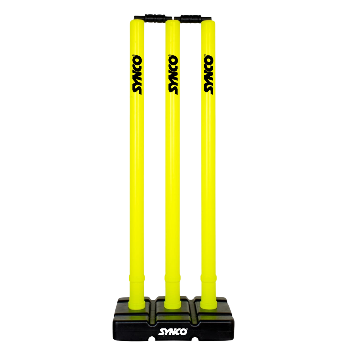 Plastic Wicket set Heavy duty Full size | Fluorescent Yellow - Synco