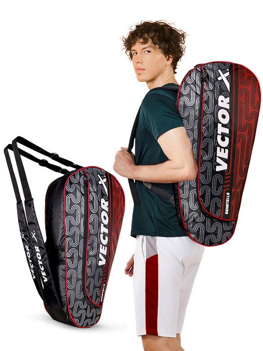 Vector X Donatello Water Resistant 4 Compartment Badminton Bag with Padded Shoulder Strap
