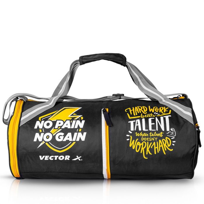 Vector X No Pain Gym Duffel 22L Sports Bag for Men and Women with Shoes Compartment Polyester | Front Utility Pocket |Durable Base | Adjustable Shoulder Strap