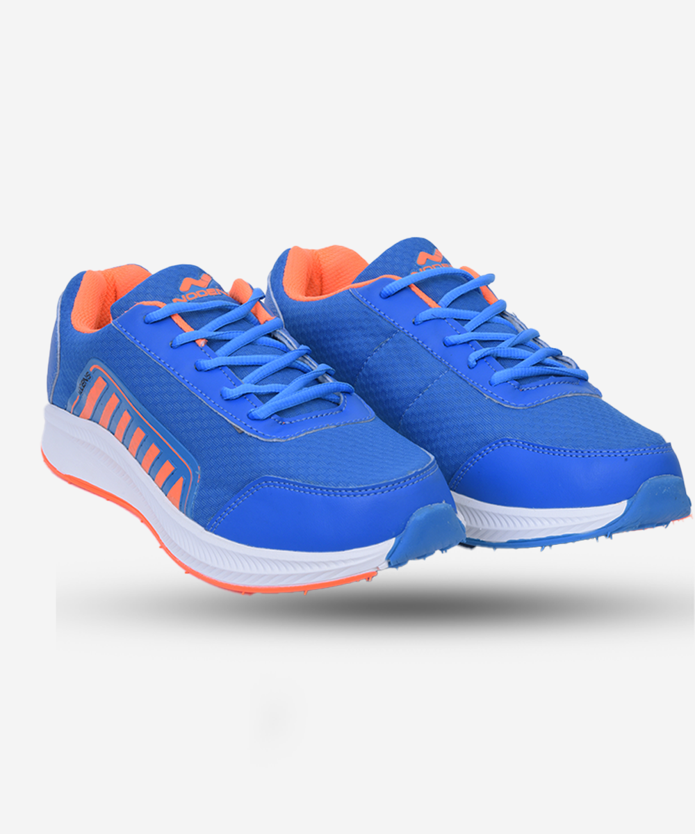 Blue marathon shoes