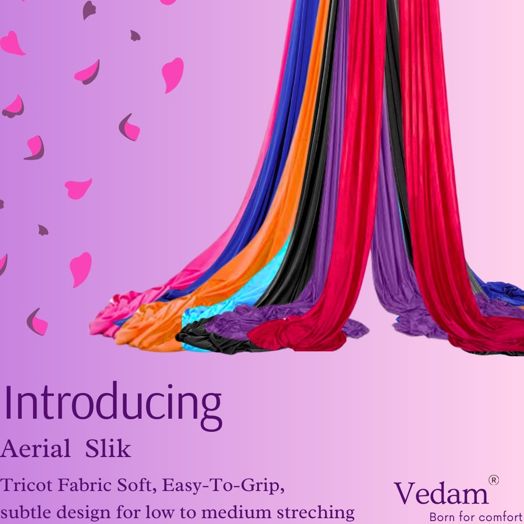 Premium 12 mtr Aerial Yoga hammock – Purple