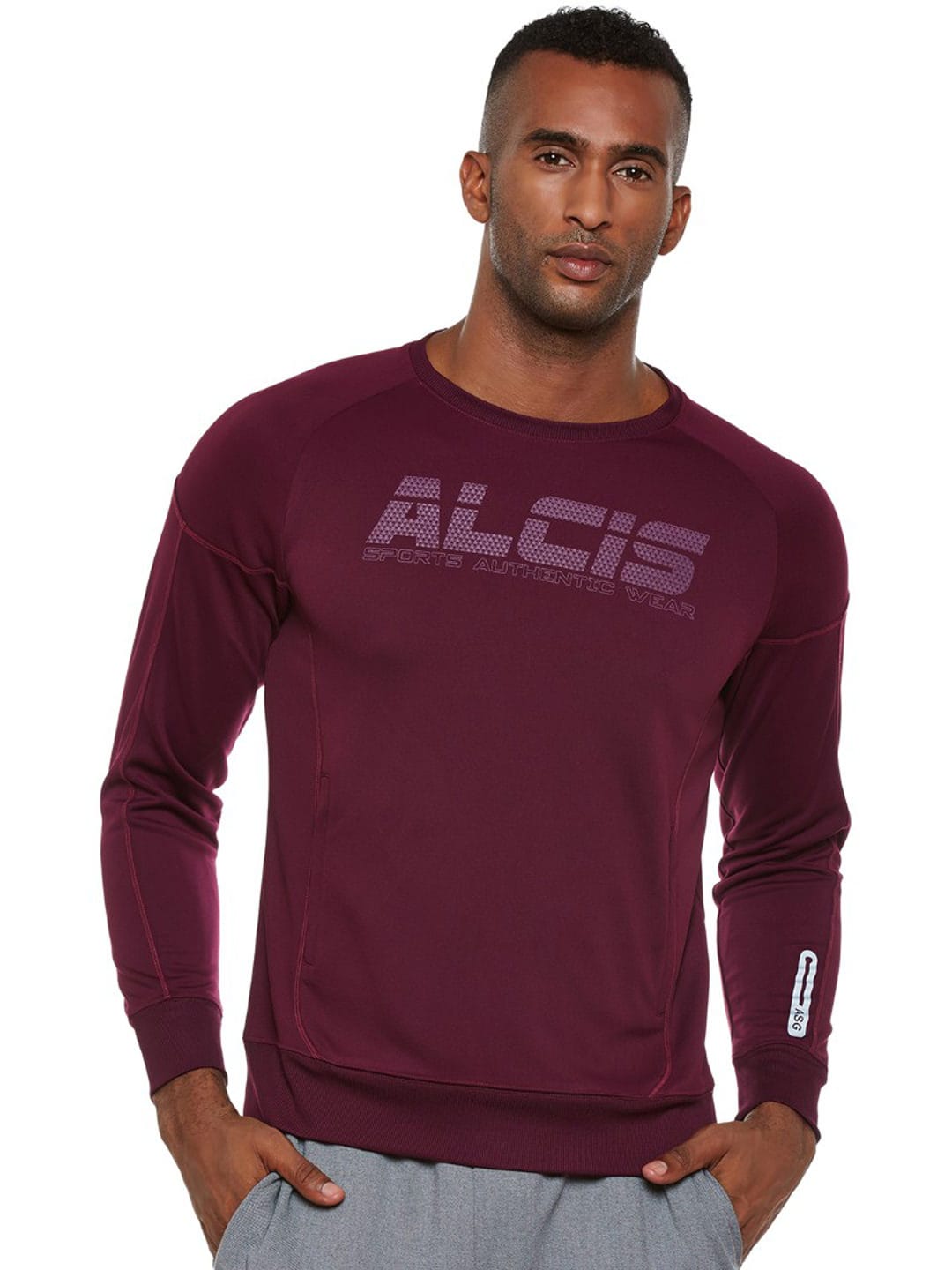 Alcis Mens Purple Sweat Shirt 204MSS009