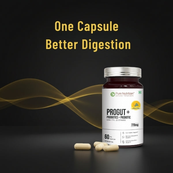 PROGUT+ Probiotics 60 Billion CFU + Prebiotic Gut & Immune Health
