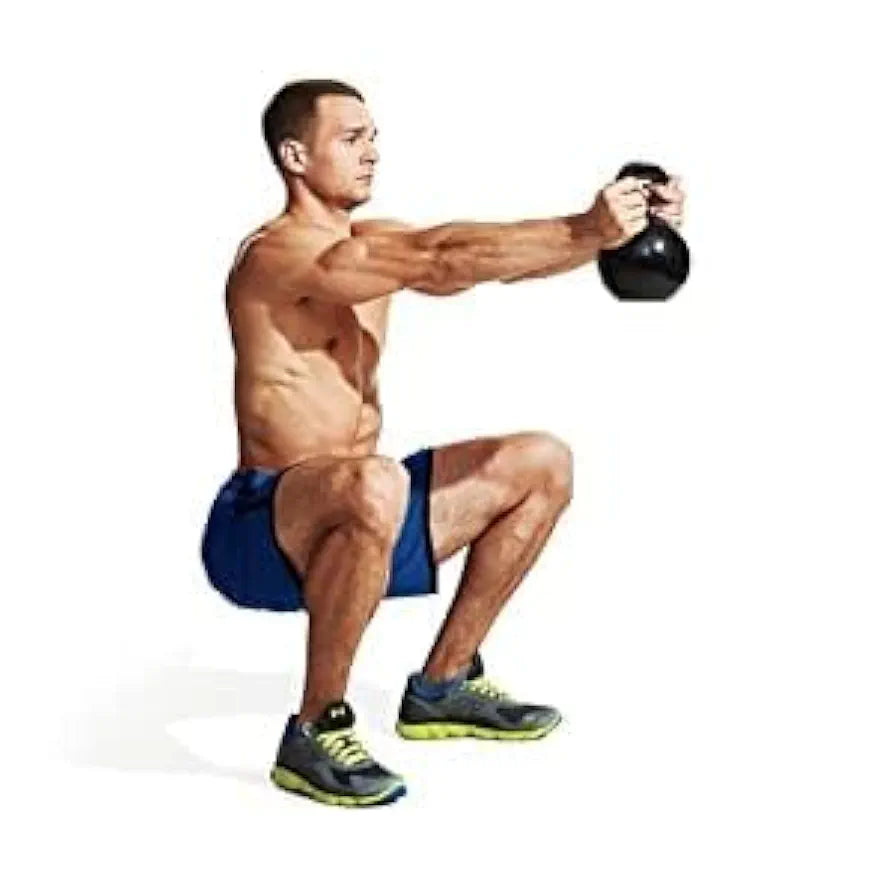 COUGAR 10kg Vinyl Kettlebell for Home Gym & Strength Training | Cast Iron Core with Vinyl Coating | Wide Non-Slip Handle | Ideal for CrossFit, Full Body Workouts, Cardio & Functional Fitness