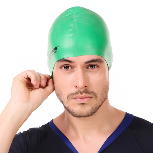 Viva Swimming Silicone Swimming Cap Unisex Soft Waterproof Swimming Pool Head Cap Water Sports Long Hair for Children Kids Boys Girls of All Age (Universal Size, Multicolour)